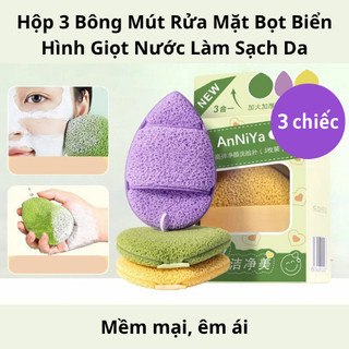 Bông Mút Rửa Mặt Bọt Biển Hình Giọt Nước Hỗ Trợ Làm Sạch Da Mặt Siêu Mềm Mại Không Gây Rát Da 88841