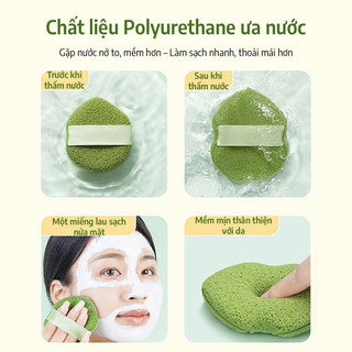 Bông Mút Rửa Mặt Bọt Biển Hình Giọt Nước Hỗ Trợ Làm Sạch Da Mặt Siêu Mềm Mại Không Gây Rát Da 88841