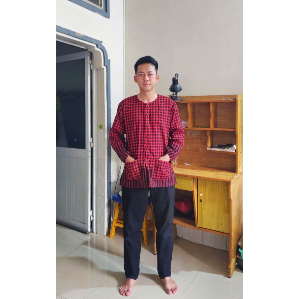 Áo Nam, áo bà ba khăn rằn dành cho NAM (áo lẻ ko kèm quần) | Shopee ...