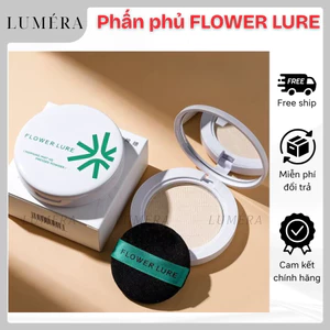 Phấn phủ FLOWER LURE dạng nén kèm bông phấn kiểm soát dầu lâu trôi 7.2g