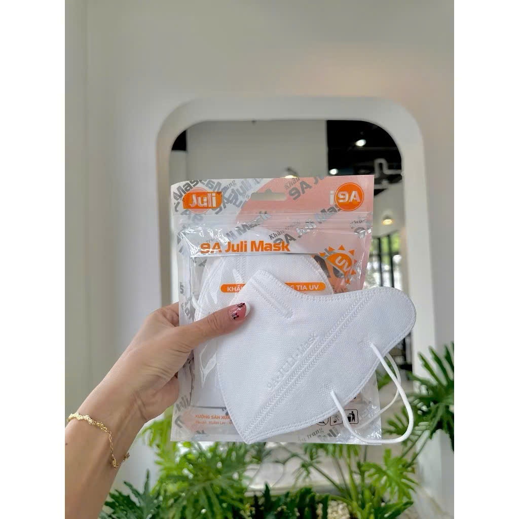 Set 100c Khẩu Trang 9A JULI 5 lớp kháng khuẩn form to che kín gò má