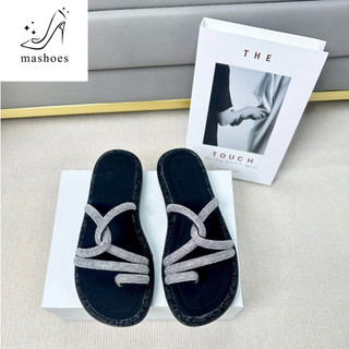 Dép Nữ Kẹp Sỏ Ngón Đính Xoàn Cao Cấp MA Shoes –  Đế Bánh Mì Cao 3cm D4792
