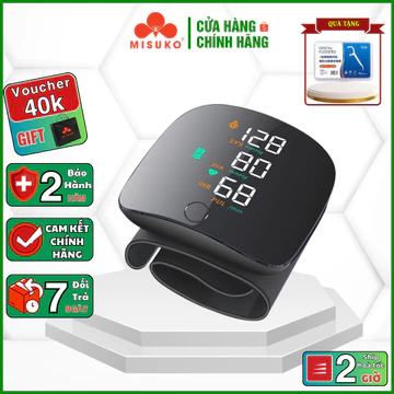 Máy đo huyết áp cổ tay MISUKO Fusaka FS-9E , Bản nâng cấp Gen 2 Kẹp cổ tay Đo huyết áp Nhịp tim