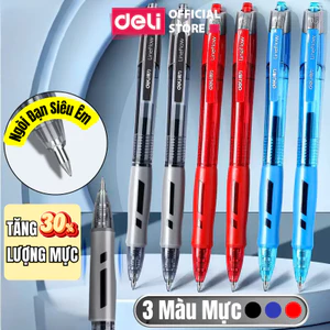 Bút Gel Deli 0.5mm mực đen – Vỏ trong suốt, dành cho học sinh và văn phòng S08/ S260