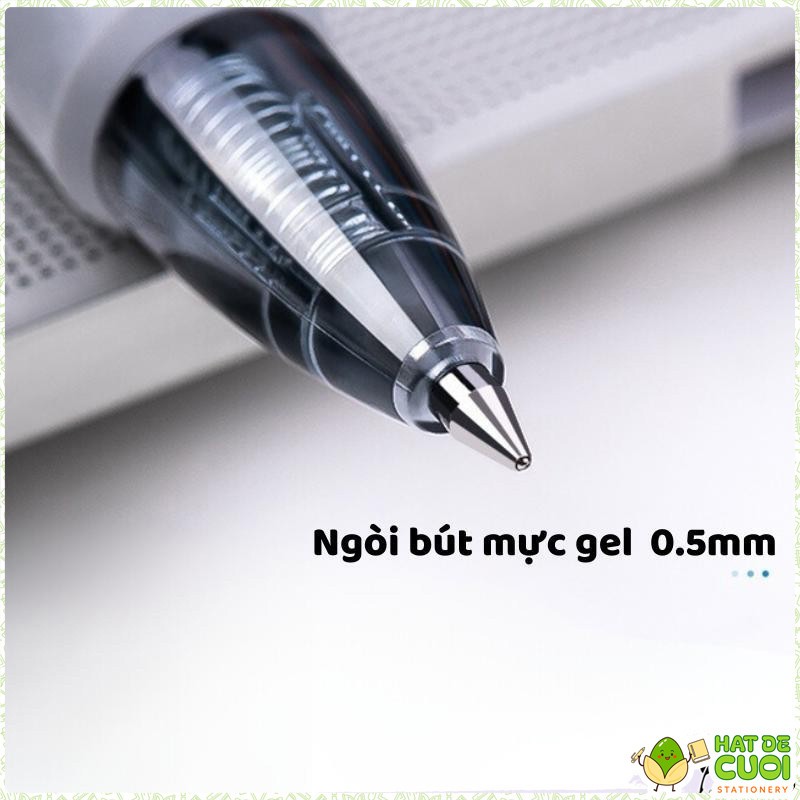 Bút Gel Deli 0.5mm mực đen – Vỏ trong suốt, dành cho học sinh và văn phòng S08/ S260