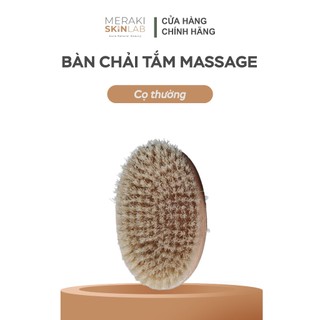 Bàn chải tắm massage cán dài và cọ khô toàn thân bằng gỗ – Tẩy tế bào chết, cải thiện lưu thông máu, spa tại nhà