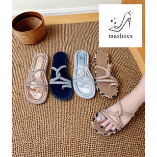 Dép Nữ Kẹp Sỏ Ngón Đính Xoàn Cao Cấp MA Shoes –  Đế Bánh Mì Cao 3cm D4792