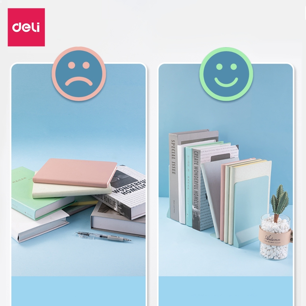 Combo 2 Kệ Đỡ Sách Pastel – Chặn Sách Mini Để Bàn Học, Làm Việc