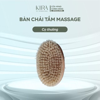 Bàn chải tắm massage cán dài và cọ khô toàn thân bằng gỗ – Tẩy tế bào chết, cải thiện lưu thông máu, spa tại nhà