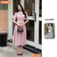 Đầm thiết kế BEMINE cổ sen dáng dài tùng xếp ly phù hợp đi làm-MT11133