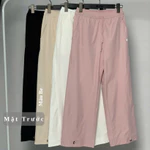 LV25N04F307 Quần Dài Nữ Livan Mặc 2 Kiểu Ống Suông - Bo Gấu Jogger, Vải Gió Kaki Mềm Mại, Cạp Chun Co Giãn Có Dây Rút — ảnh 8