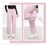 LV25N04F307 Quần Dài Nữ Livan Mặc 2 Kiểu Ống Suông - Bo Gấu Jogger, Vải Gió Kaki Mềm Mại, Cạp Chun Co Giãn Có Dây Rút — ảnh 4