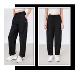 LV25N04F307 Quần Dài Nữ Livan Mặc 2 Kiểu Ống Suông - Bo Gấu Jogger, Vải Gió Kaki Mềm Mại, Cạp Chun Co Giãn Có Dây Rút — ảnh 6