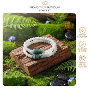Vòng tay Phỉ Thúy quấn ba vòng mix Tam Điếu & Lu – Ngọc tự nhiên mang lại Vượng Khí, Hộ Thân Bình An