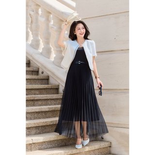 Áo Vest 2 Lớp Dáng Suông Tay Lỡ Phối Voan VIEN TRAN L65B24Q017