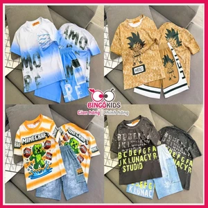 Set đùi bé trai chất thun lạnh loại 1 in hình hip hop cực ngầu