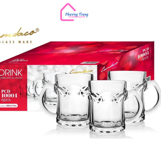 Bộ 12 Ly Cốc Thủy Tinh 332 Uống Bia Có Quai 355ML – PCD10004 Cẩm Đạt - Phương Trang