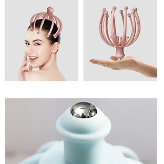 Dụng Cụ Massage Đầu Hình Bạch Tuộc - Dụng Cụ Massage Đầu 18 Chân Bi Lăn Đa Hướng Giúp Thư Giản, Dễ Chịu, Giảm Căng Thẳng