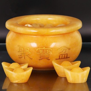 Bát Tụ Bảo (Tụ Bảo Bồn) Đá Ngọc Hoàng Long kích thước 10 cm