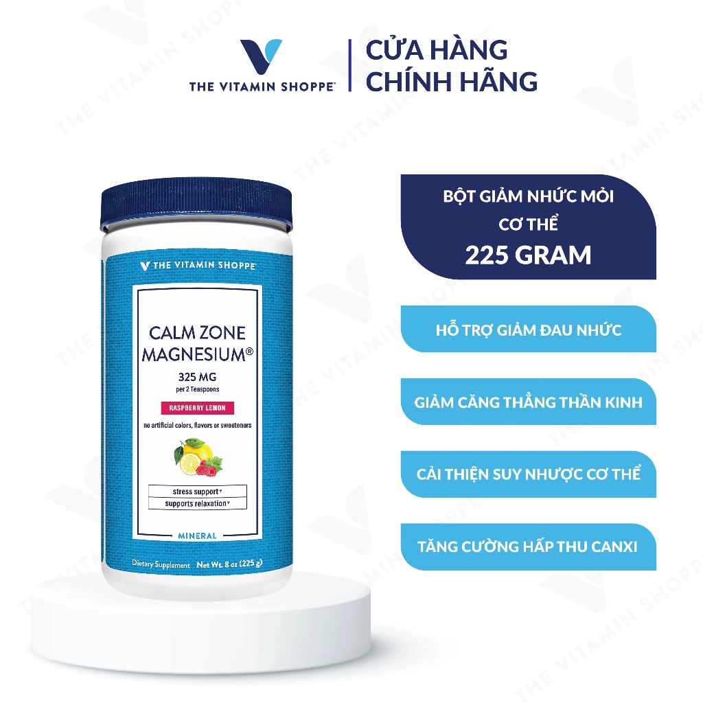 Calm Zone Magnesium – Bổ sung khoáng chất Magie The Vitamin Shoppe ...