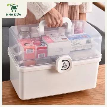 Hộp Đựng Thuốc Y Tế Gia Đình 3 Tầng, Tủ Thuốc Mini Đa Năng Tiện Lợi - Gia Dụng Nhà Dừa