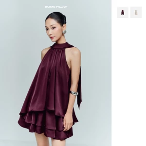 Áo Silk Halter Tiered Mini, Chất Vải Lụa Tô Châu Thoải Mái, WKI087 SOME HOW STORE