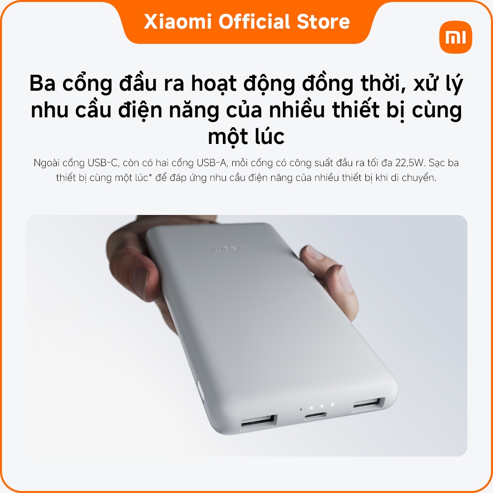 Sạc dự phòng Xiaomi Power Bank 10000mAh 22.5W Lite Nhỏ gọn, sạc nhanh, dùng mọi lúc mọi nơi | BigBuy360 - bigbuy360.vn