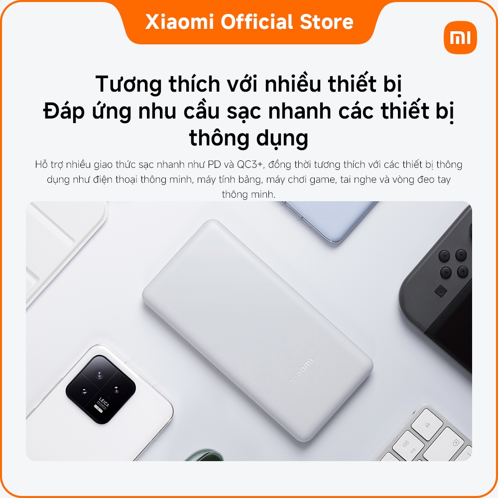 Sạc dự phòng Xiaomi Power Bank 10000mAh 22.5W Lite Nhỏ gọn, sạc nhanh, dùng mọi lúc mọi nơi | BigBuy360 - bigbuy360.vn