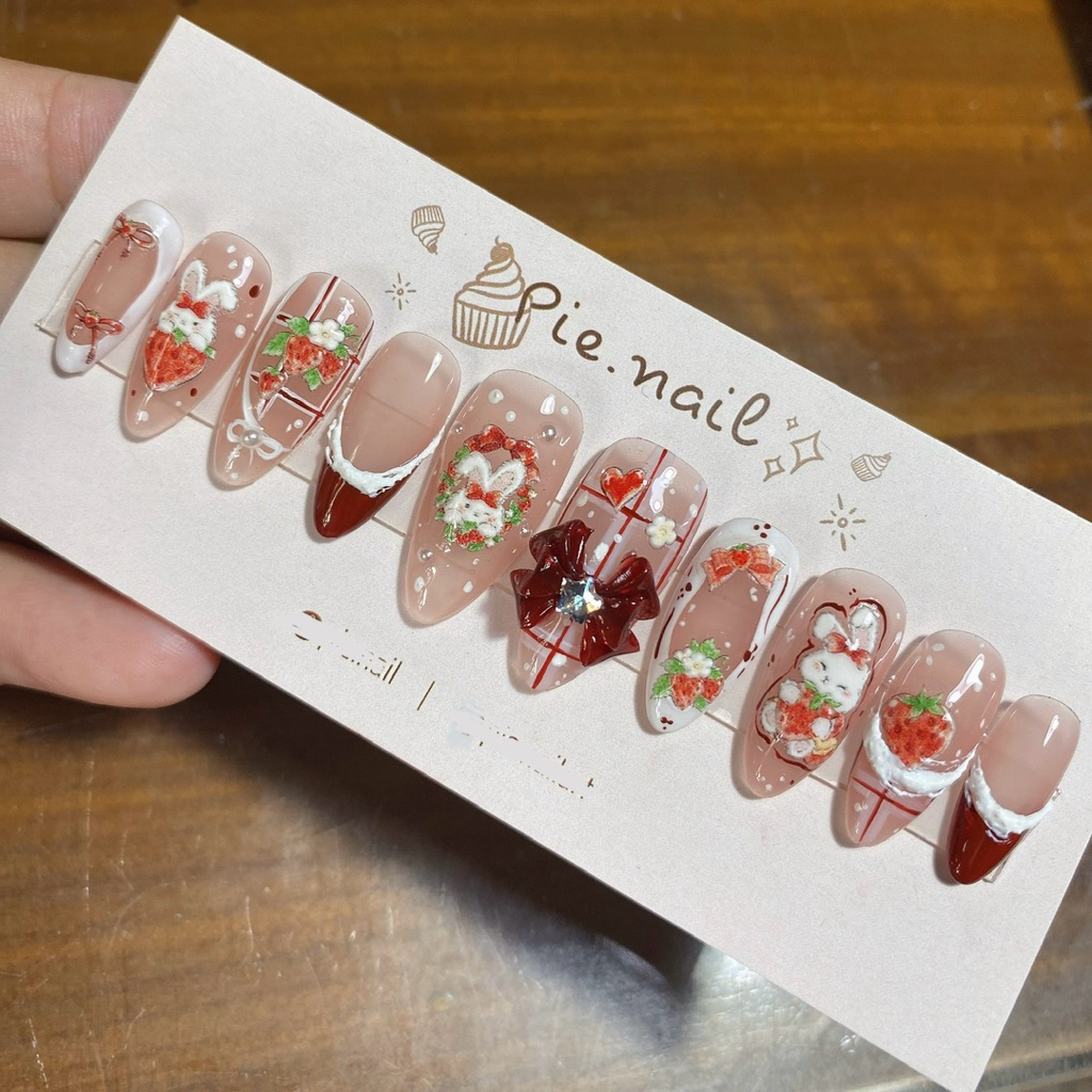 432. nailbox thỏ dâu