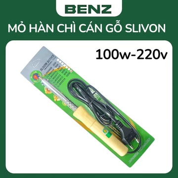 Mỏ Hàn Chì Cán Gỗ SLIVON Công Suất 100W-220V, Mỏ Hàn Điện, Mỏ Hàn Thiếc.