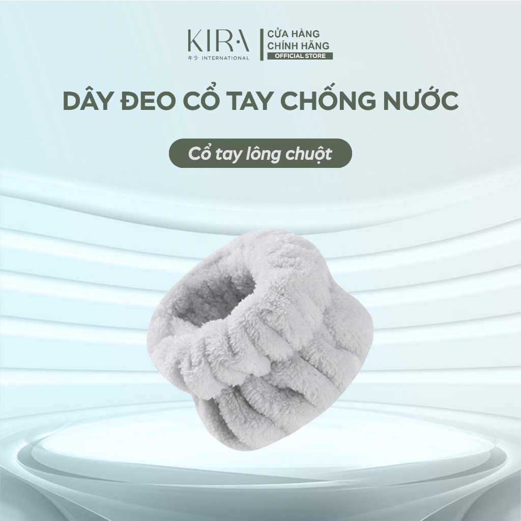 1 cặp dây đeo tay chất liệu nhung co giãn, chống nước – set phụ kiện skincare cao cấp, sang trọng.