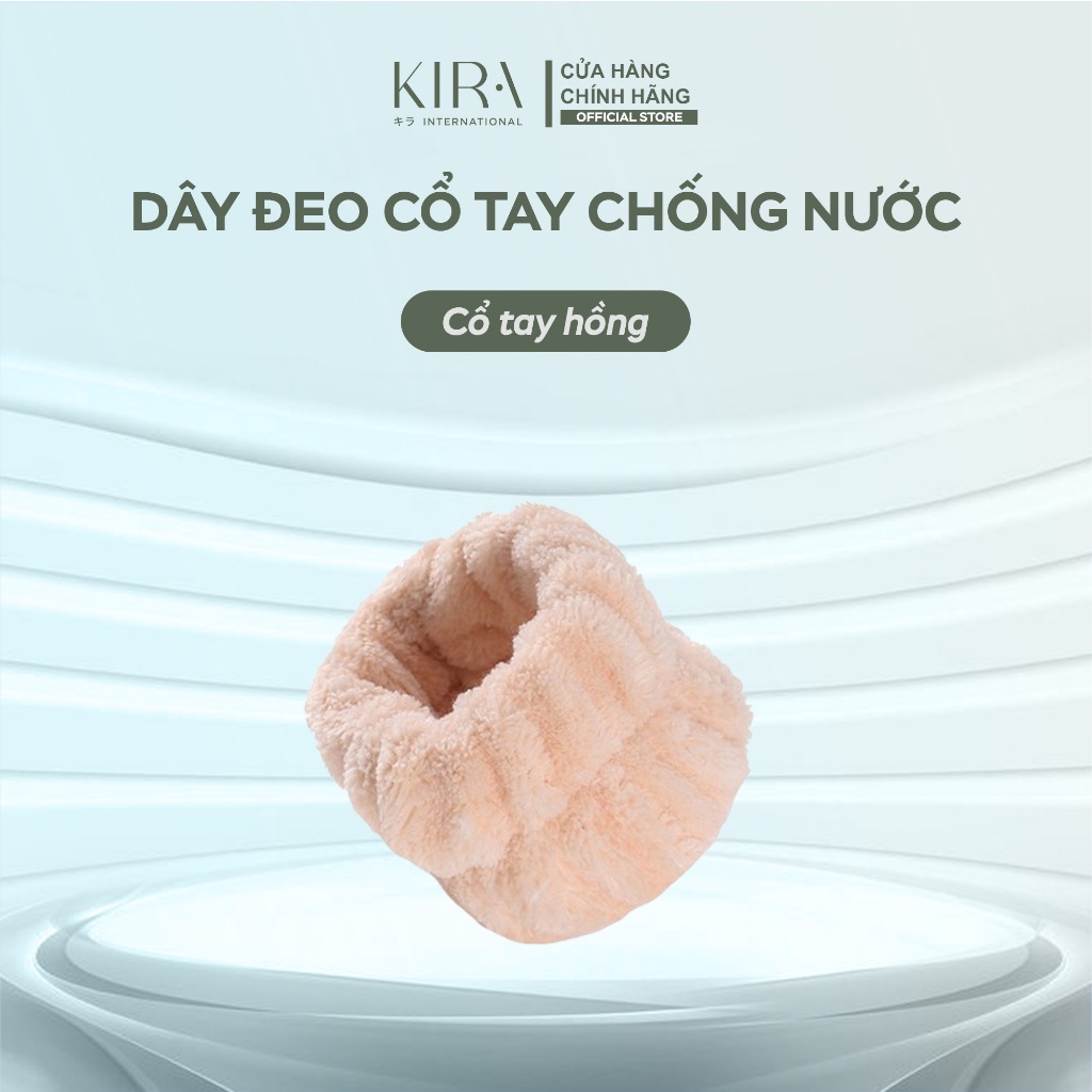 1 cặp dây đeo tay chất liệu nhung co giãn, chống nước – set phụ kiện skincare cao cấp, sang trọng.