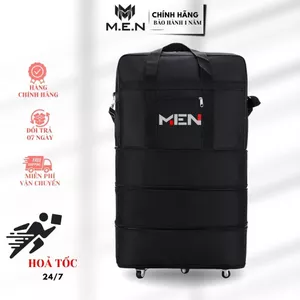 Túi gấp gọn nam nữ 5 bánh xe M.E.N 3 size chịu lực tốt [GIÁ SỐC]