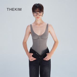 THEKIM Shapewear Áo 2 dây bodysuit định hình có khóa kéo ngực ( không mút ) , áo gen định hình tạo thắt eo SW355