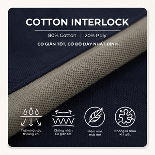 [DEAL SỐC 6.6] Áo polo nam tay dài POPPY, BST FAMILY BEAR, vải cá sấu cotton interlock, thanh lịch - POLOMANOR
