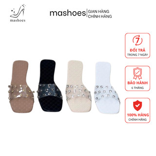 Dép Nữ Quai Ngang Trong Suốt Đính Đá 2025 MA Shoes D4723 – Trong Suốt Cao Cấp, Đính Đá Sang Chảnh