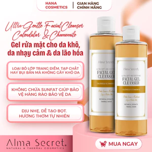 Gel rửa mặt cho nhạy cảm, da khô, da lão hóa Alma Secret Gel Cleanser Calendular & Chamomile 200ml