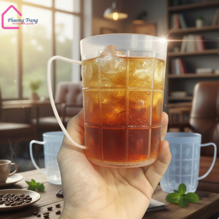 combo 5 ly nhựa uống bia, ly nhựa uống nước,ly nhựa mãng cầu có quai - Phương Trang