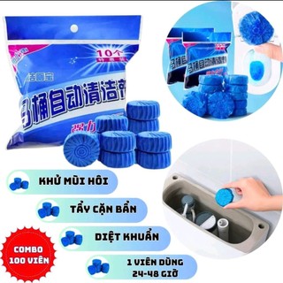 Viên thả bồn cầu, Combo 5 túi ( 50 viên) tẩy bồn cầu, thả bồn cầu giúp sạch mảng bám, khử mùi hôi hiệu quả thơm mát