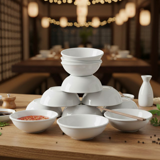 💢💢[Gốm sứ giá lẻ] 👉10 Chén nước tương nhỏ sứ trắng cao cấp - Phương Trang