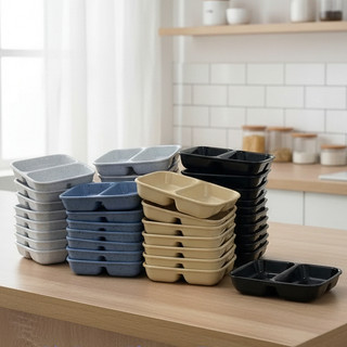 COMBO 10 Khay Nước Chấm 2 Ngăn nhỏ (9 x 7cm) Nhựa Melamine nhiều màu - Phương Trang