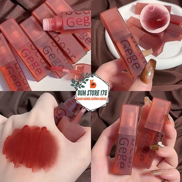 Son Bóng Nhung Lì GEGE BEAR Mềm Mịn Lâu Trôi, Son Lì Dưỡng Ẩm Tự Nhiên Tôn Màu Môi Chuẩn Đẹp