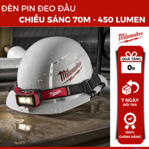 Đèn LED pin đội đầu Milwaukee IR HL450. Đèn pin siêu sáng, đèn Milwaukee chính hãng