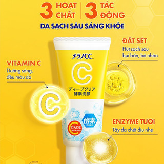 Sữa Rửa Mặt Melano CC Dưỡng Sáng, Sạch Sâu Deep Clear Enzyme Face Wash (130g)