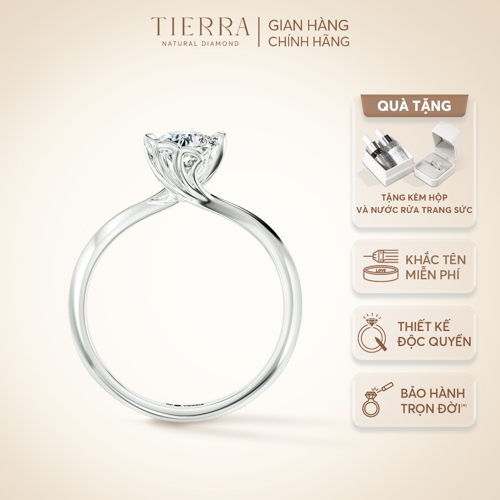 [CHAT TRƯỚC KHI ĐẶT] Nhẫn Cầu Hôn Tierra Delicate Petal NCH5301, Vàng 14K 18K, Lấy Cảm Hứng Kiểu Váy Tulip Petal Dresses