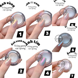 Bột Tráng gương nail cực quang dùng để trang trí nail,phụ kiện làm nền trơn, bột sáng mịn
