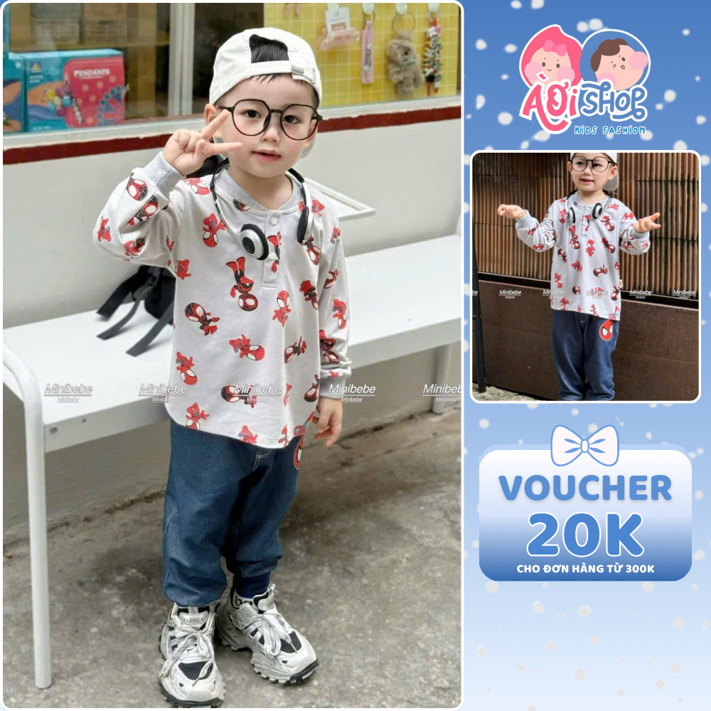 [À ƠI SHOP] G66- bộ dài tay nhện đỏ full áo- a210.357