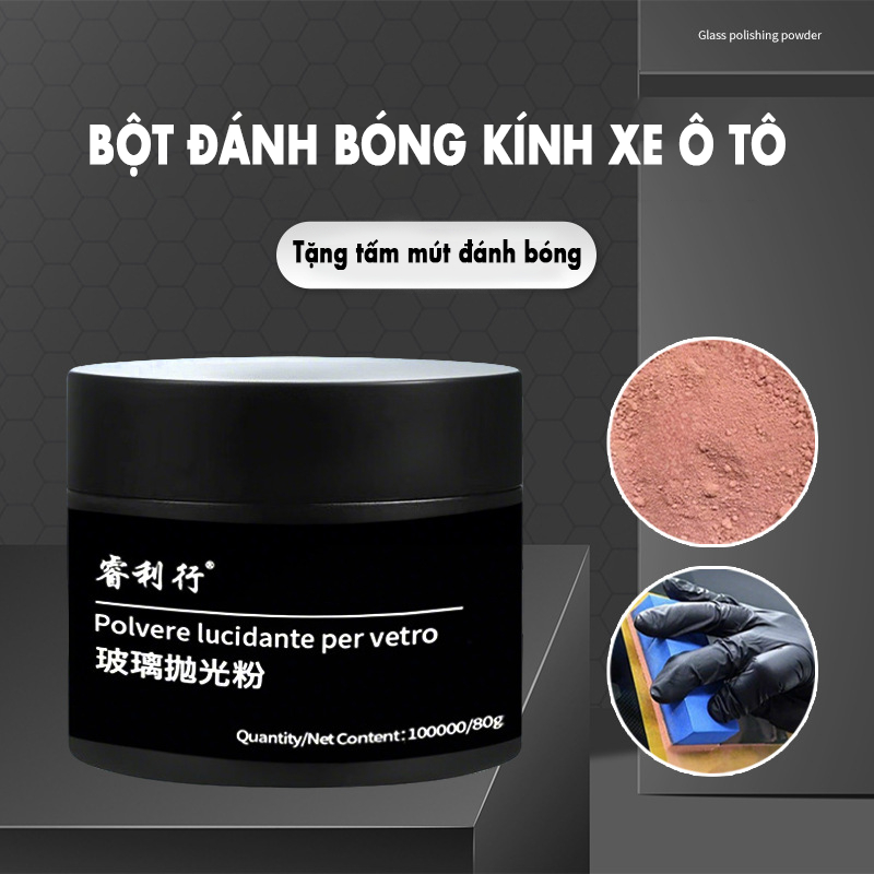Bột đánh bóng kính xe hơi PICAUTO , bột tẩy dầu phim cho kính xe, tặng miếng mút đánh bóng NT29