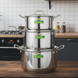 NỒI HẦM, LUỘC GÀ INOX CAO CẤP TRƯỜNG THÀNH NẤU ĐƯỢC BẾP TỪ NHIỀU SIZE 26CM, 28CM, 30CM - Phương Trang