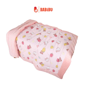 Chăn cừu Siêu ấm hạt đậu kích thước 150x120cm họa tiết đáng yêu cho bé